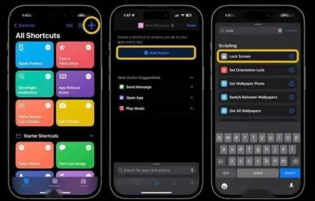 新田苹果14锁屏维修店分享iPhone14升级iOS16.4后如何创建锁屏快捷方式 