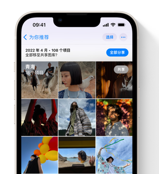 新田苹果维修网点分享在 iPhone 上使用共享图库 